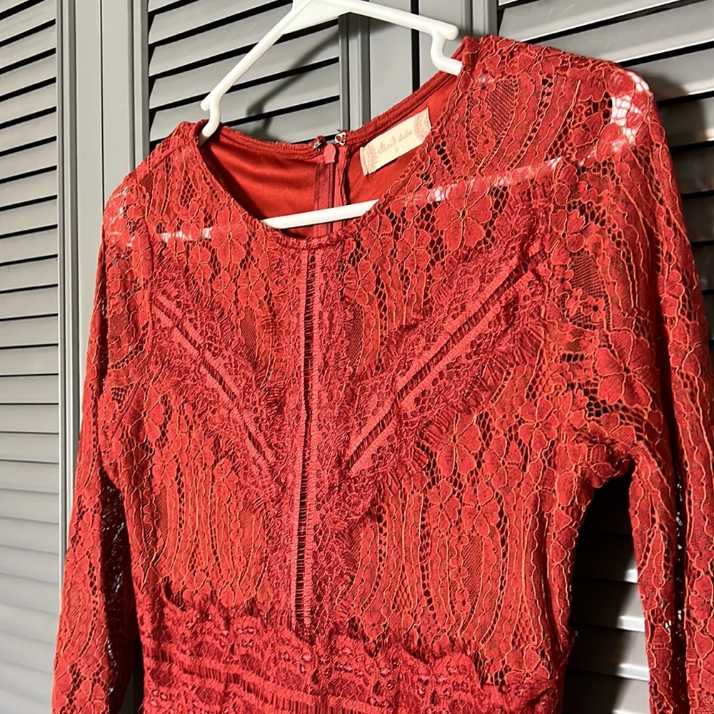 Altar’d State : Burnt Orange Lace Dress - Small - Picture 2 of 10